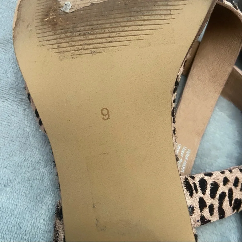 Madewell The Alyssa Sandal in Spotted Calf Hair leopard cheetah strappy - Picture 7 of 8
